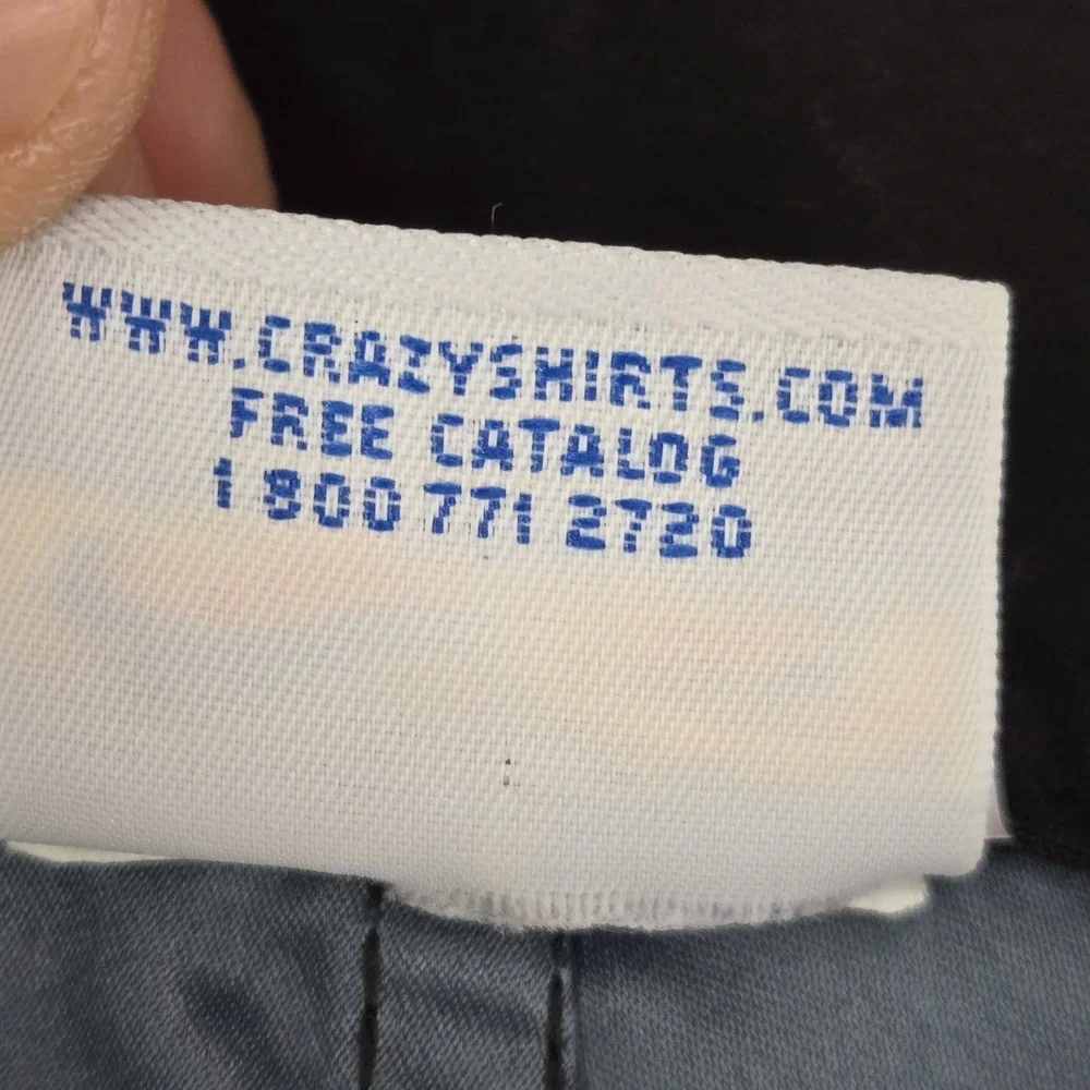 VINTAGE Crazy Shirts Men Swimwear 34 Gray Wave Embroidery‎ Board Shorts Surf Y2K